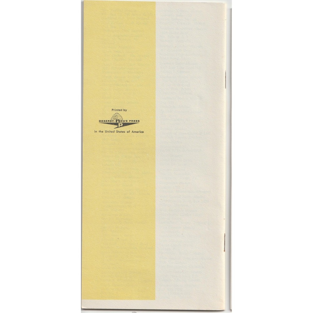 Vtg A Friendly Discussion Ben E. Rich Pamphlet Deseret News Press LDS Mormon Tra - Picture 2 of 3